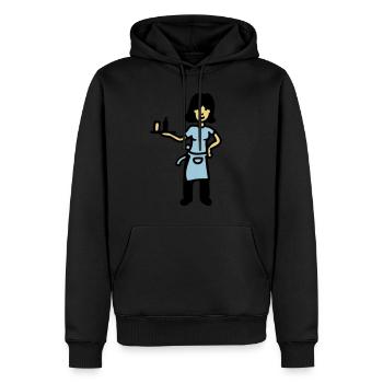 Kellnerin 3 - Männer Premium Bio Hoodie - Schwarz - Vorne - Nico (187cm)