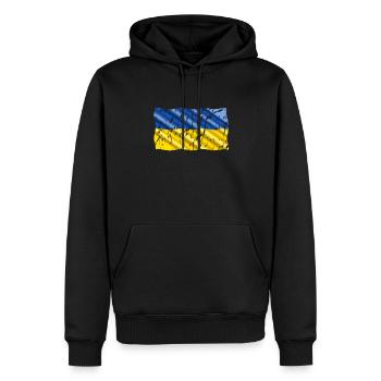 Ukraine - Men’s Premium Organic Hoodie - black - Front - Nico (187cm)