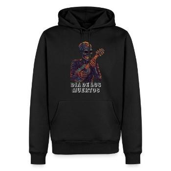 Day of the Dead Skeleton avec Guitar Sugar Skull - Sweat à capuche Premium bio Homme - noir - Devant - Nico (187cm)