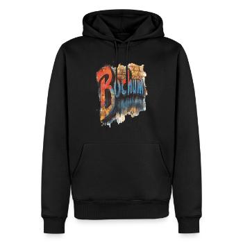 Bochum - Männer Premium Bio Hoodie - Schwarz - Vorne - Nico (187cm)
