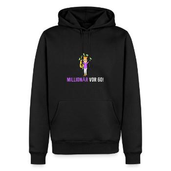 Millionär vor 60! - Männer Premium Bio Hoodie - Schwarz - Vorne - Nico (187cm)