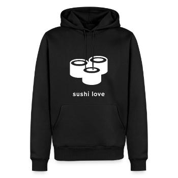Sushi - Men’s Premium Organic Hoodie - black - Front - Nico (187cm)