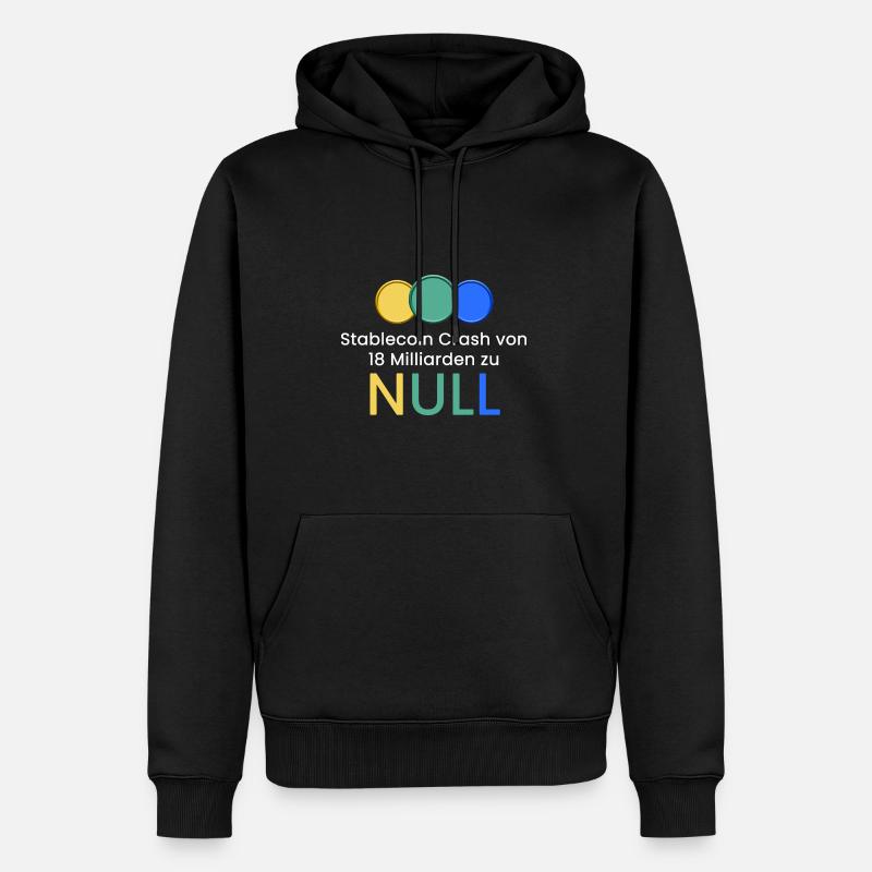 Stablecoin Crash zu NULL - Männer Premium Bio Hoodie - Schwarz