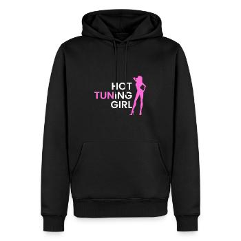 hot tuning girl - Men’s Premium Organic Hoodie - black - Front - Nico (187cm)