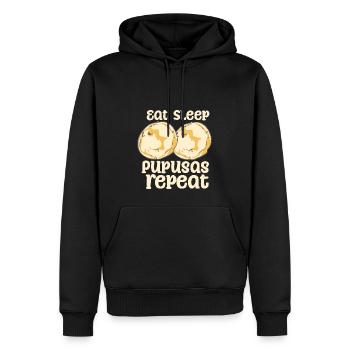 Eat Sleep Pupusas Repeat - Männer Premium Bio Hoodie - Schwarz - Vorne - Nico (187cm)