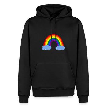 LGBT Gay Pride Monat Regenbogen - Männer Premium Bio Hoodie - Schwarz - Vorne - Nico (187cm)