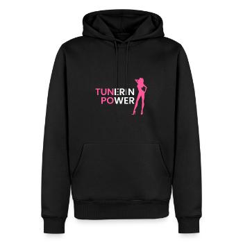 Tunerin Power - Männer Premium Bio Hoodie - Schwarz - Vorne - Nico (187cm)