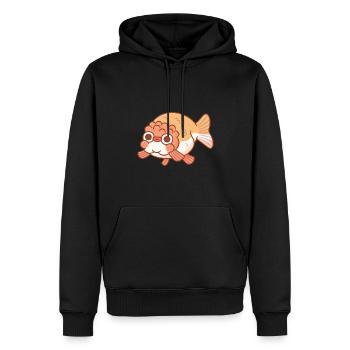 Süßes Derpy Ranchu Goldfisch Gekritzel - Männer Premium Bio Hoodie - Schwarz - Vorne - Nico (187cm)