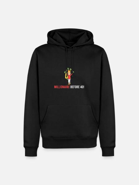Millionaire 40 years ago! - Men’s Premium Organic Hoodie - black