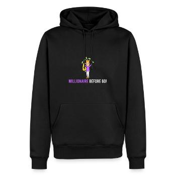 Millionär vor 60! - Männer Premium Bio Hoodie - Schwarz - Vorne - Nico (187cm)