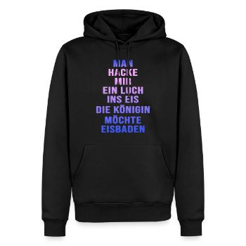 Winterbaderin Eisbaderin Eisbademeisterin - Männer Premium Bio Hoodie - Schwarz - Vorne - Nico (187cm)