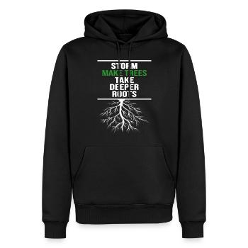 Bonsaï Yamadori shohin « petit arbre » Nebari - Sweat à capuche Premium bio Homme - noir - Devant - Nico (187cm)