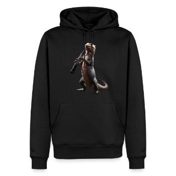 Komodo Klarinette - Männer Premium Bio Hoodie - Schwarz - Vorne - Nico (187cm)