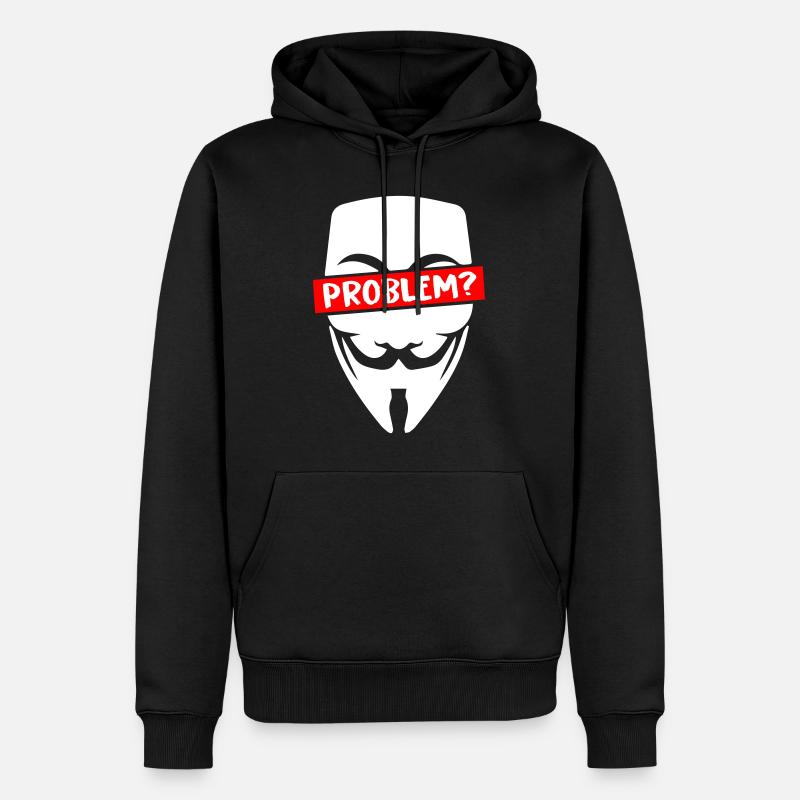Problem Anonymous - Männer Premium Bio Hoodie - Schwarz
