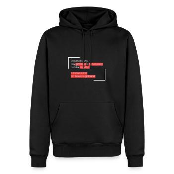 Chien: 2 raisons pour lesquelles ma petite amie - Sweat à capuche Premium bio Homme - noir - Devant - Nico (187cm)