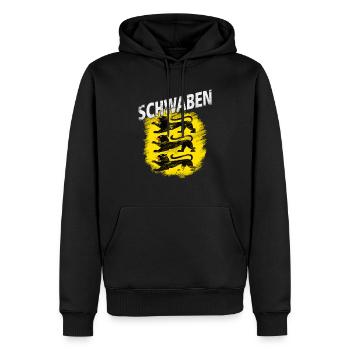 Schwaben - Männer Premium Bio Hoodie - Schwarz - Vorne - Nico (187cm)