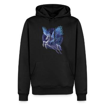 Pegasus - Sweat à capuche Premium bio Homme - noir - Devant - Nico (187cm)