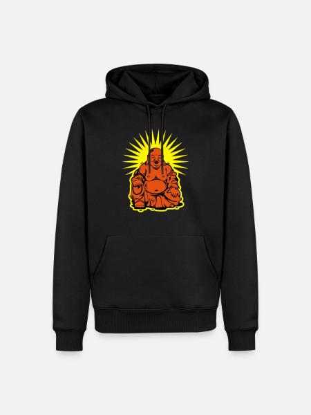 buddha - Männer Premium Bio Hoodie - Schwarz