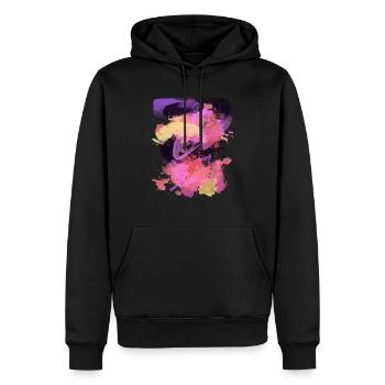 Kay&Em Color Explosion - Männer Premium Bio Hoodie - Schwarz - Vorne - Nico (187cm)