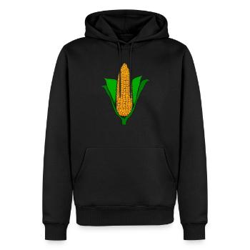 Corn - Men’s Premium Organic Hoodie - black - Front - Nico (187cm)
