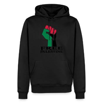 Zeichnen der palästinensischen Symbolflagge Paläst - Männer Premium Bio Hoodie - Schwarz - Vorne - Nico (187cm)