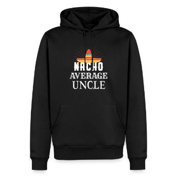 Nacho Durchschnittlicher Onkel - Männer Premium Bio Hoodie - Schwarz - Vorne - Nico (187cm)