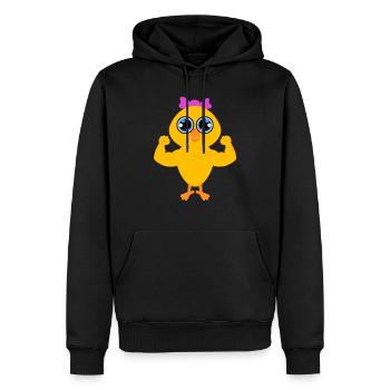 Fit Chick - Men’s Premium Organic Hoodie - black - Front - Nico (187cm)