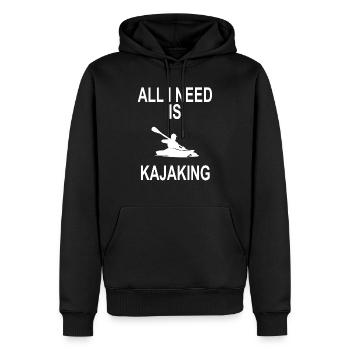 Tout ce dont j'ai besoin, c'est KAYAK - Sweat à capuche Premium bio Homme - noir - Devant - Nico (187cm)