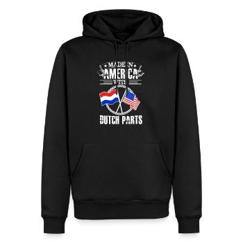 Made in America with Dutch Parts - Men’s Premium Organic Hoodie - black - Front - Nico (187cm)
