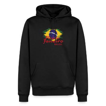 RIO de Janeiro - Sweat à capuche Premium bio Homme - noir - Devant - Nico (187cm)
