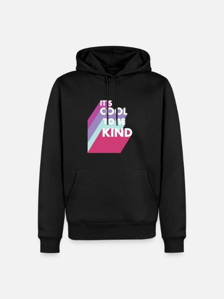 It's cool to be kind - Men’s Premium Organic Hoodie - black