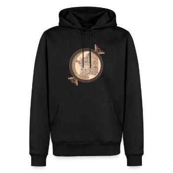 Der Herr von Frankreich - Männer Premium Bio Hoodie - Schwarz - Vorne - Nico (187cm)