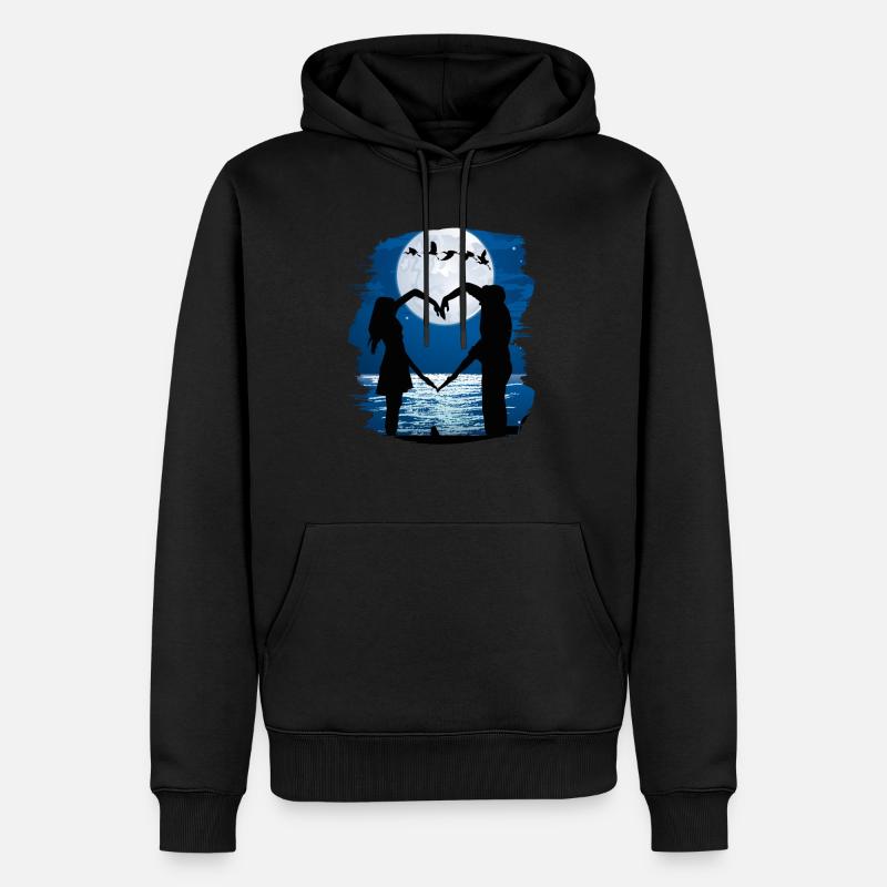 romantic - Männer Premium Bio Hoodie - Schwarz