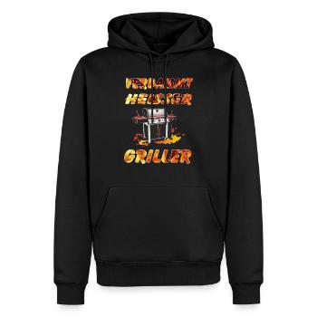 GRILLER Grill Spaß - Männer Premium Bio Hoodie - Schwarz - Vorne - Nico (187cm)