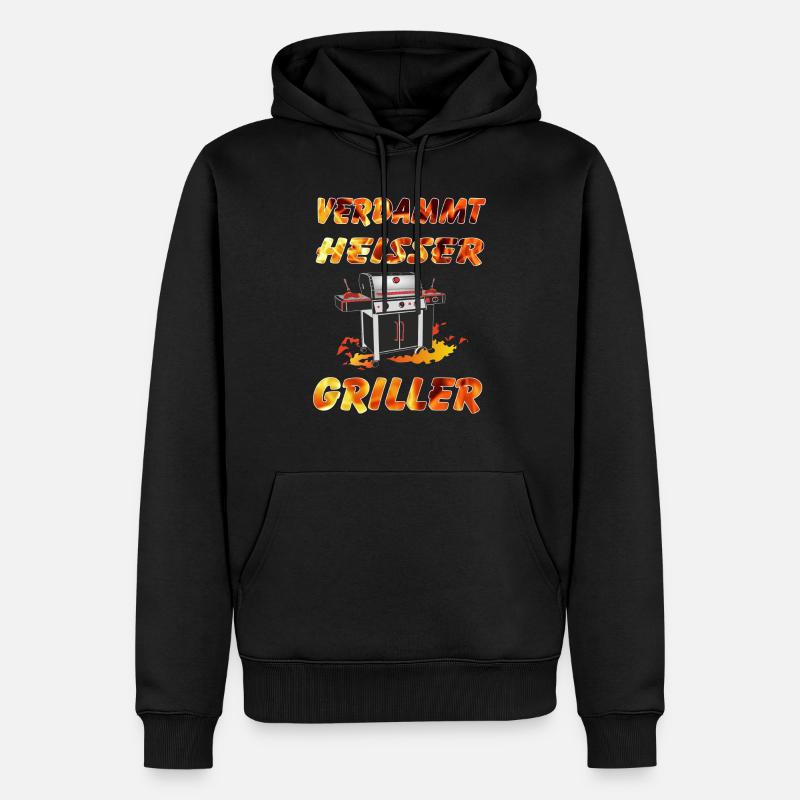 GRILLER Grill Spaß - Männer Premium Bio Hoodie - Schwarz