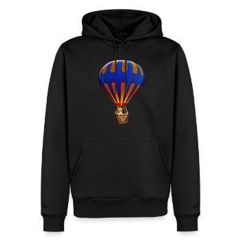 Montgolfière 3 - Sweat à capuche Premium bio Homme - noir - Devant - Nico (187cm)