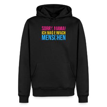 Pansexuell Regenbogenflagge - Männer Premium Bio Hoodie - Schwarz - Vorne - Nico (187cm)