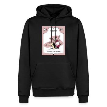 L’Amour pour les amateurs de vin - Sweat à capuche Premium bio Homme - noir - Devant - Nico (187cm)