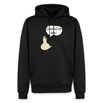 Lustige Taube - Männer Premium Bio Hoodie - Schwarz - Vorne - Nico (187cm)