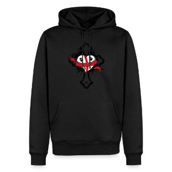 Sardaigne - Sweat à capuche Premium bio Homme - noir - Devant - Nico (187cm)