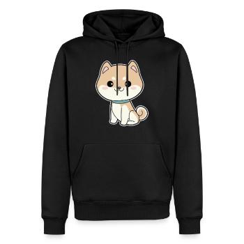 Shiba Inu - Männer Premium Bio Hoodie - Schwarz - Vorne - Nico (187cm)