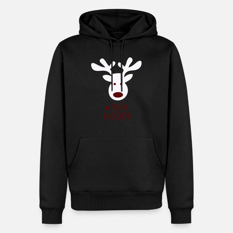 Team Rudolf - Männer Premium Bio Hoodie - Schwarz