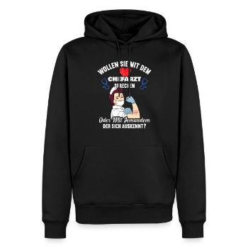 Wollen sie mit dem Chefarzt sprechen? - Männer Premium Bio Hoodie - Schwarz - Vorne - Nico (187cm)