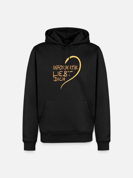 Informatik - Männer Premium Bio Hoodie - Schwarz