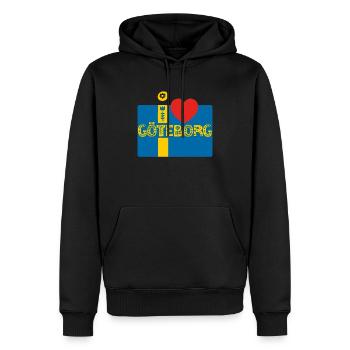 Göteborg Suède - Sweat à capuche Premium bio Homme - noir - Devant - Nico (187cm)