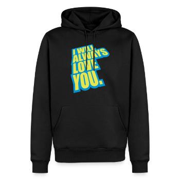 I will always love - Men’s Premium Organic Hoodie - black - Front - Nico (187cm)