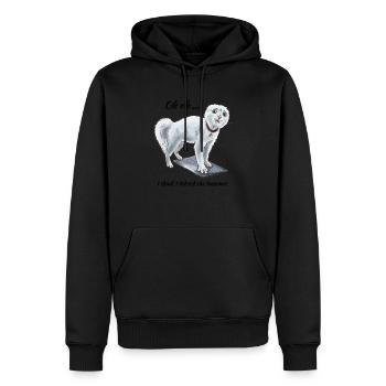 Ich habe das Internet gelöscht lustige Katze Minou - Männer Premium Bio Hoodie - Schwarz - Vorne - Nico (187cm)