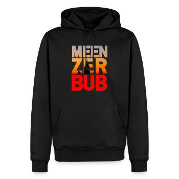 MEENZER BUB HEIMAT MAINZ - Männer Premium Bio Hoodie - Schwarz - Vorne - Nico (187cm)