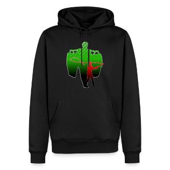 Trychle and Geisslechlöpfe - Men’s Premium Organic Hoodie - black - Front - Nico (187cm)
