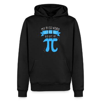 Drôle de chemise Pi pour les mathématiciens I Programmeurs - Sweat à capuche Premium bio Homme - noir - Devant - Nico (187cm)